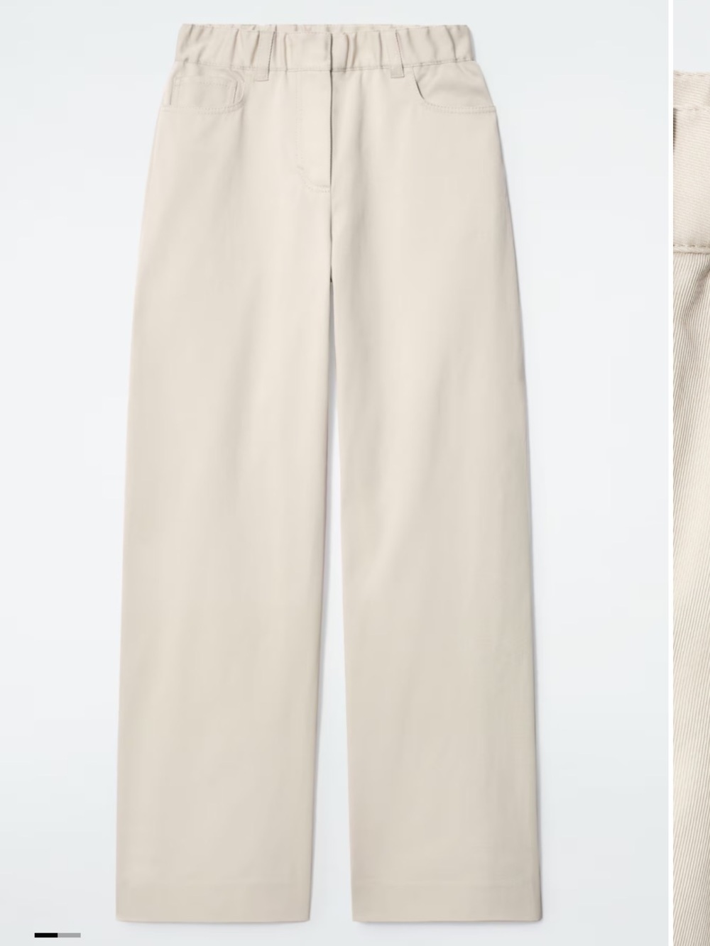 NWT COS Wide-Leg Cotton Pants in beige • 6